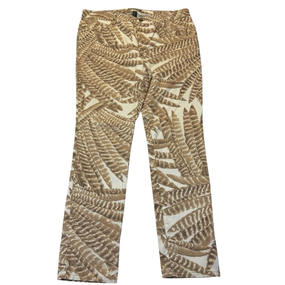 Lauren Ralph Lauren Pants Womens Size 12 Feather Print